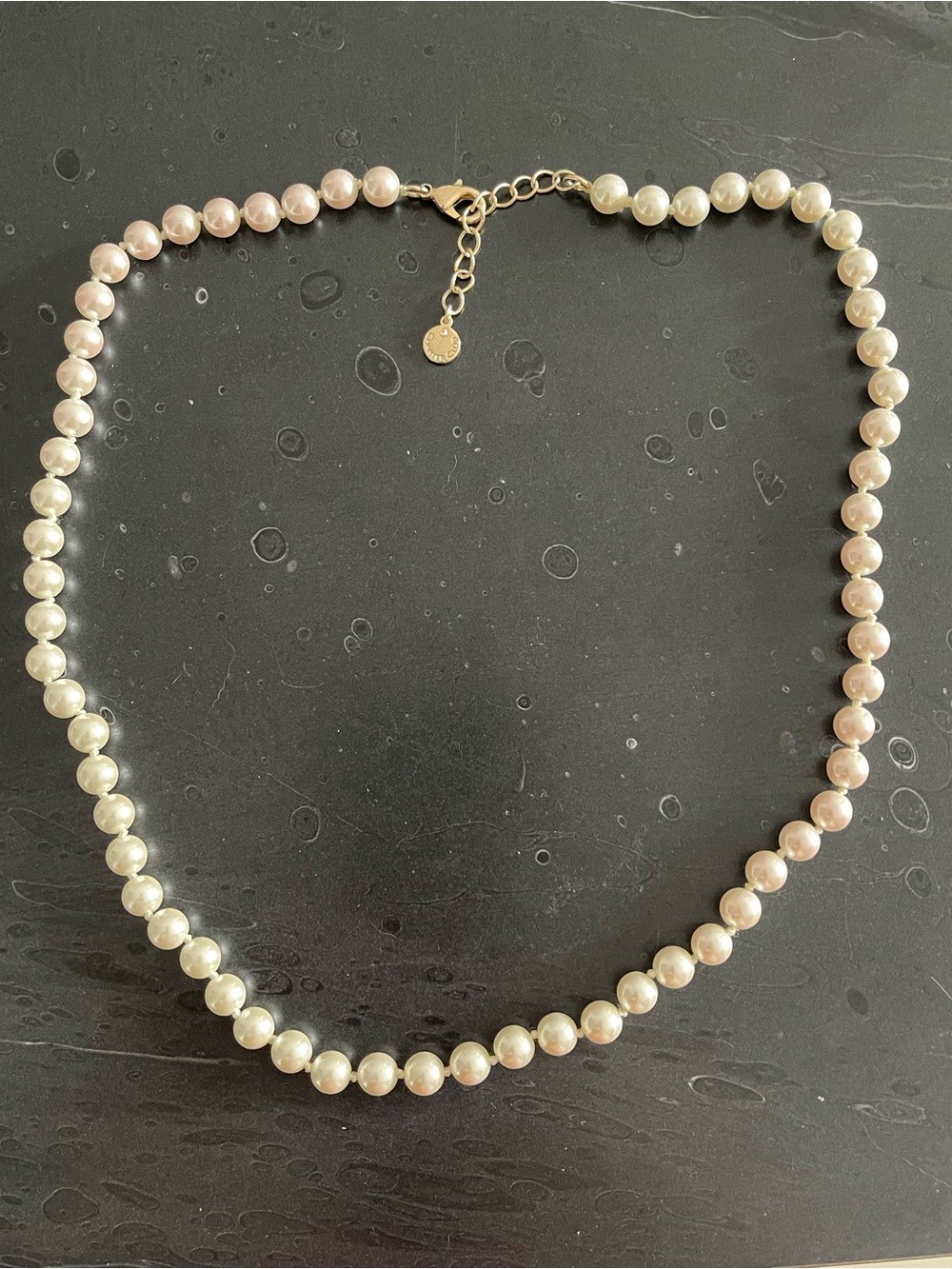 Charter Club imitation Pearl Necklace in Cream/pinkish